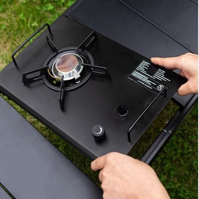 Réchaud à gaz camping - CampGasStove™ - Noir - Mon Camping Plein - air